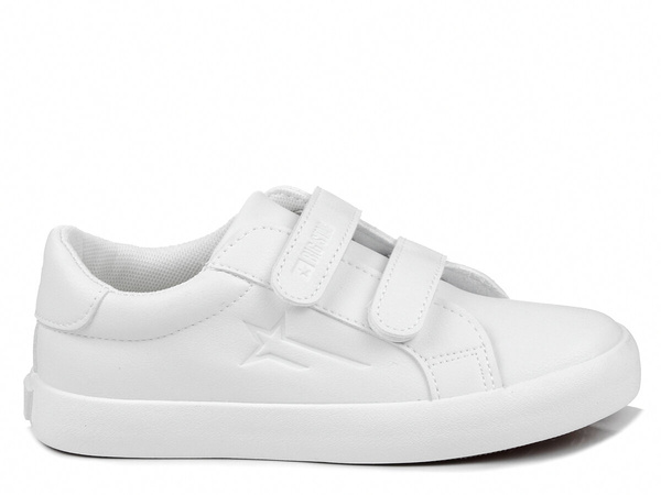 Buty dziecięce trampki Big Star na rzepy ekoskóra białe niskie NN374007