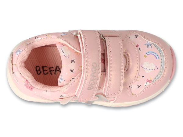 Półbuty dziecięce Befado 514P029 buty sportowe dziewczęce rzepy różowe