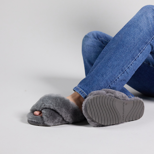 Kapcie damskie Emu Australia z futerkiem domowe ciepłe wełniane Mayberry