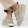 Buty sneakersy damskie skórzane na platformie szare Filippo DP4580