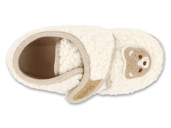 Kapcie dziecięce Befado 465P219 dziewczęce wełniane baranki z misiem