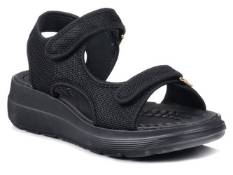 Sandały damskie Azaleia 18833 czarne na platformie na rzepy wygodne