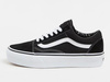 Trampki damskie czarne Vans Old Skool Platform na platformie skórzane