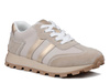 Sneakersy damskie beżowe skórzane S.Barski LR61-7096 sportowe sznurowane
