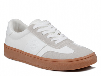 Sneakersy damskie białe Big Star RR274804 sportowe sznurowane wygodne