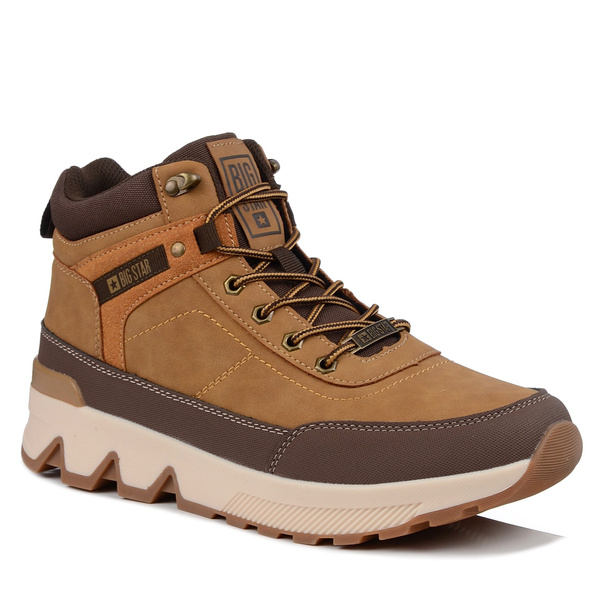 Buty męskie zimowe sportowe wysokie Big Star SS174251 brązowe za kostkę