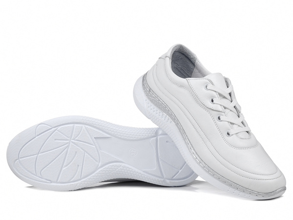 Sneakersy damskie białe Izzi 245 buty sportowe skórzane miękkie wygodne