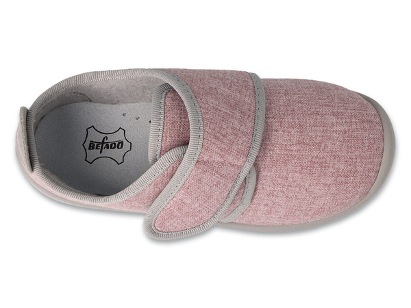 Kapcie dziecięce barefoot Befado 902X021 do przedszkola dziewczęce rzep