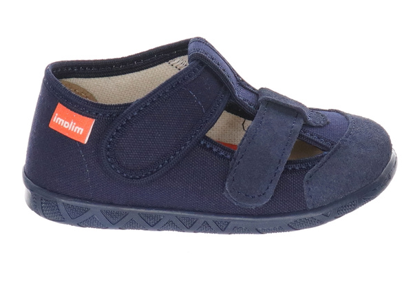 Kapcie chłopięce do przedszkola szerokie z regulacją Milami 118 na rzepy