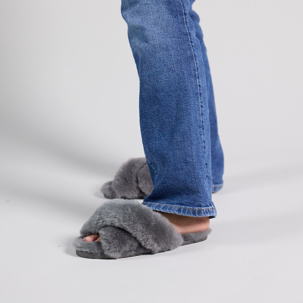 Kapcie damskie Emu Australia z futerkiem domowe ciepłe wełniane Mayberry