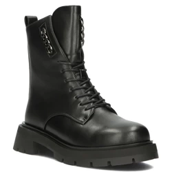 Buty zimowe botki damskie ocieplane za kostkę czarne Filippo DBT4870/23