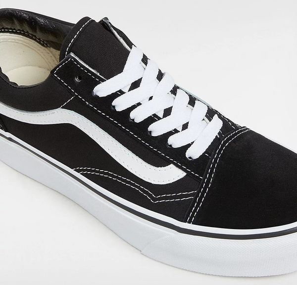 Trampki damskie czarne Vans Old Skool Platform na platformie skórzane