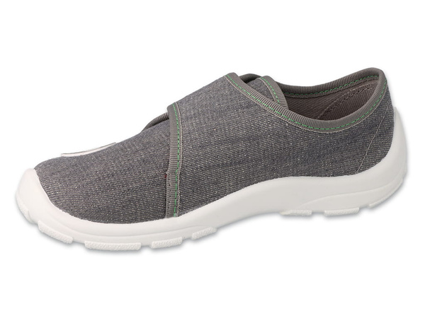 Kapcie dziecięce Befado 974Y585 trampki chłopięce na rzep szare wygodne