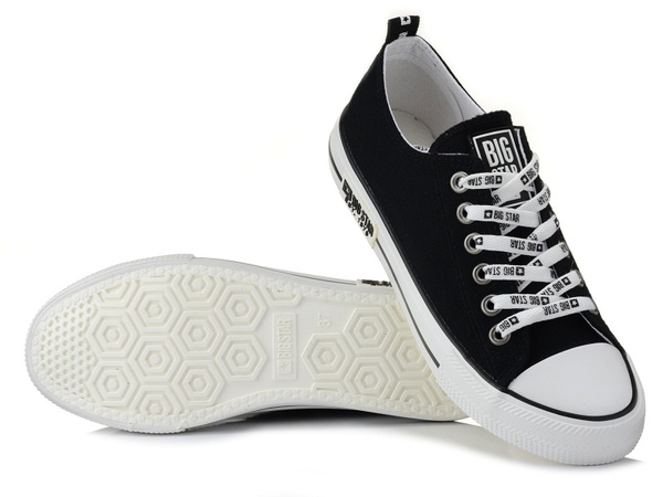 Trampki damskie Big Star KK274102 tenisówki klasyczne czarne niskie