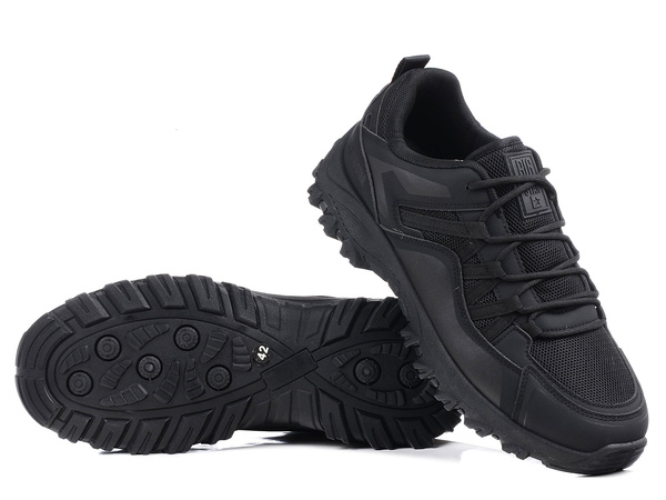 Buty męskie sportowe lekkie Big Star SS174277 sznurowane całe czarne