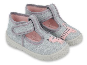 Kapcie dziecięce domowe Befado 631P019 na rzepy