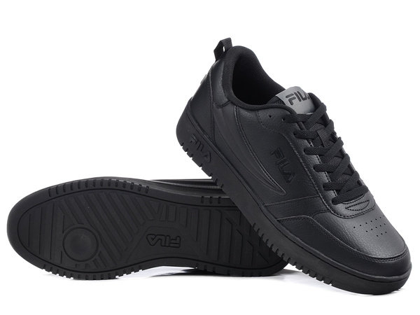 Buty męskie sportowe czarne Fila Rega sznurowane ekoskóra niskie