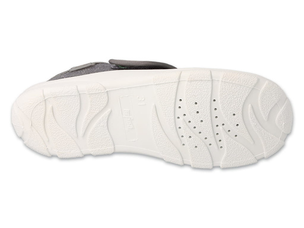 Kapcie dziecięce Befado 974Y585 trampki chłopięce na rzep szare wygodne