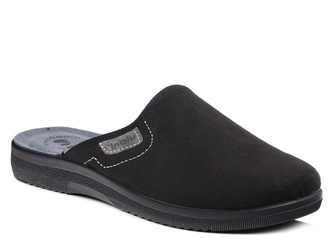 Kapcie męskie czarne Inblu DG-82 pantofle domowe zakryte palce laczki