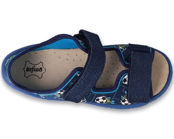 Sandały dziecięce Befado 063X020 kapcie chłopięce skórzana wkładka