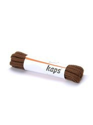 Sznurówki do butów sznurowadła brązowe okrągłe grube bawełniane Kaps