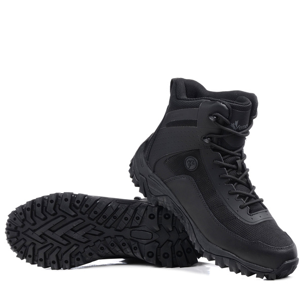 Buty męskie taktyczne wojskowe trekkingowe Vemont 9AT2016C czarne za kostkę