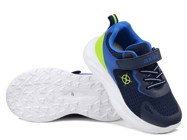 Buty dziecięce sportowe Axim 26121 na rzepy lekkie skórzana wkładka