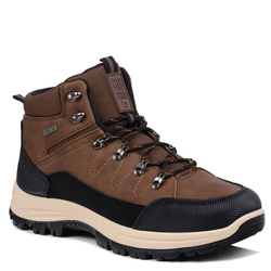 Buty męskie sportowe trekkingowe brązowe Big Star SS174049 za kostkę