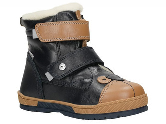 Buty zimowe dziecięce Bartek 8800356 ocieplane wełną chłopięce skórzane