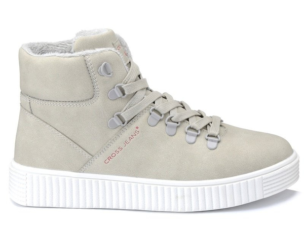 Buty damskie młodzieżowe zimowe ocieplane Cross Jeans EE2R4104 za kostkę