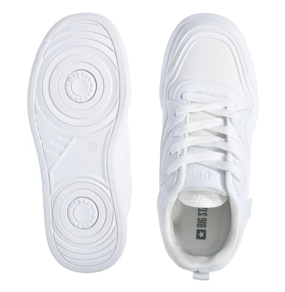 Sneakersy damskie buty całe białe Big Star SS274590 sportowe sznurowane