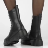 Buty zimowe damskie workery ocieplane skórzane czarne Filippo DBT4759/25