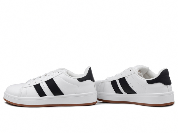 Sneakersy damskie białe News 8233 buty sportowe klasyczne sznurowane