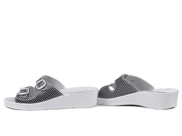 Klapki damskie medyczne Sanital Flex 715/I skórzane antypoślizgowe