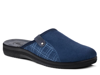 Kapcie męskie granatowe Inblu DG-17 pantofle domowe z zakrytymi palcami