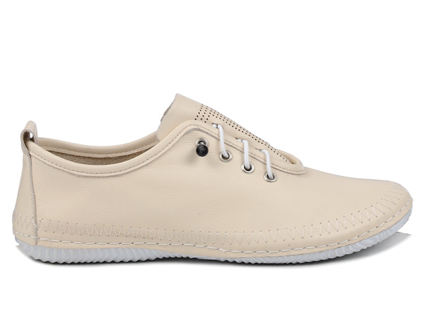 Półbuty damskie beżowe T.Sokolski 1301 buty skórzane wygodne lekkie