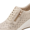 Sneakersy damskie Marco Tozzi 23501 buty na koturnie beżowe skórzane