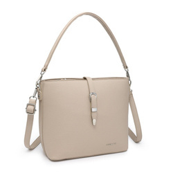 Torebka damska beżowa do ręki i na ramię ekoskóra Luigisanto 230083
