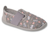 Kapcie dziecięce barefoot Befado 901X019 dziewczęce do przedszkola szare