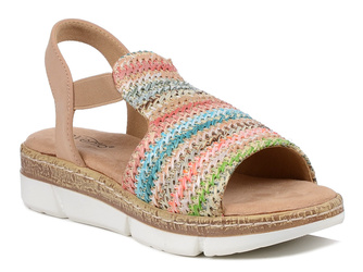 Sandały damskie  wielokolorowe Evento 8828 na platformie wygodne