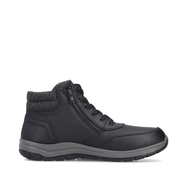Buty męskie zimowe z membraną Rieker 03624 ocieplane skórzane wysokie