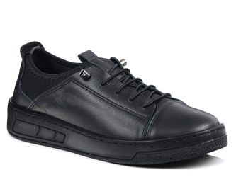 Półbuty damskie skórzane czarne Sokolski W26-151 wsuwane lekkie wygodne