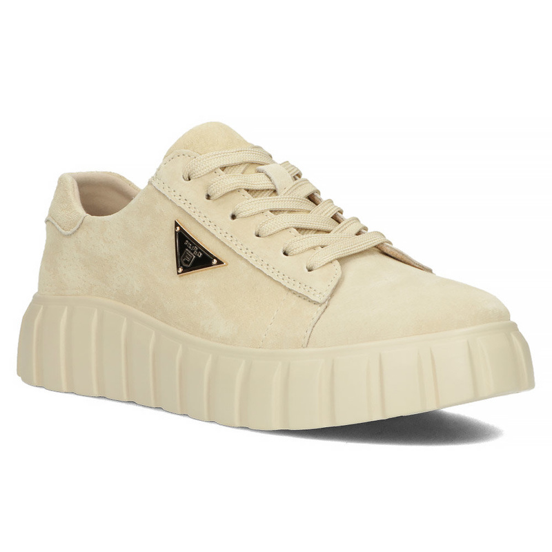 Buty sneakersy damskie skórzane na platformie Filippo DP4138