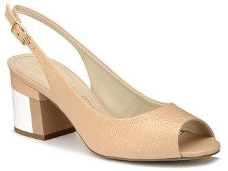 Czółenka damskie buty letnie na obcasie skórzane Loretta Vitale 8333