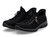 Półbuty damskie Rieker L32F1 sneakersy sportowe czarne skórzane wygodne