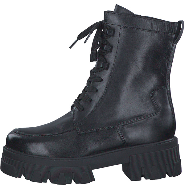 Botki damskie skórzane Marco Tozzi 25209 na platformie zimowe  ocieplane