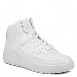 Buty męskie sportowe całe białe Big Star OO174553 wysokie za kostkę