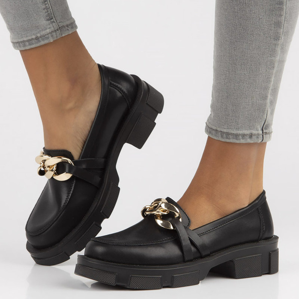 Półbuty damskie skórzane FILIPPO 3221/23 czarne