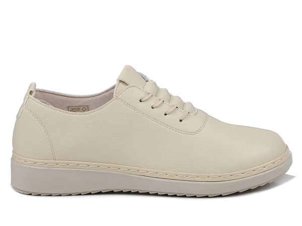 Półbuty damskie sportowe całe beżowe Unisoft 5933 wsuwane lekkie wygodne