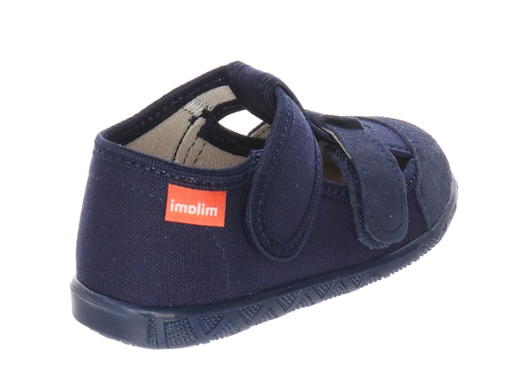 Kapcie chłopięce do przedszkola szerokie z regulacją Milami 118 na rzepy